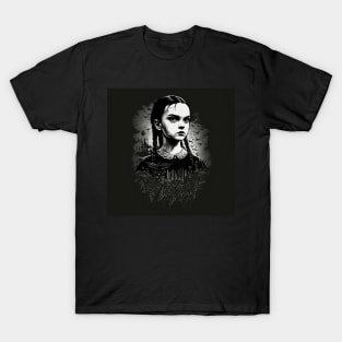 ADDAMS Family, Wednesday-inspired design, T-Shirt